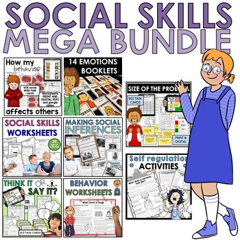 Preview of Social behavior and social emotion skills MEGA BUNDLE social skills