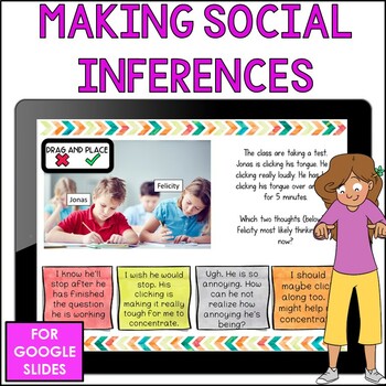 Preview of Social inferences activities with real pictures digital SEL social skills 