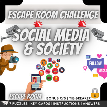 Preview of Social Media Escape Room Challenge (TikTok | Instagram | Online | WhatsApp...)