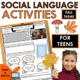 Social pragmatic language activities teens print digital F