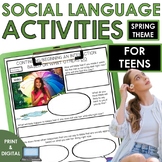 Social pragmatic language activities teens spring social s