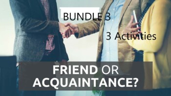 Preview of Social problem solving BUNDLE: Acquaintance, Friend or Stranger