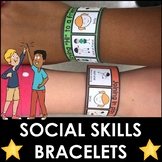 Social skills bracelets with visual cues for behavior pict