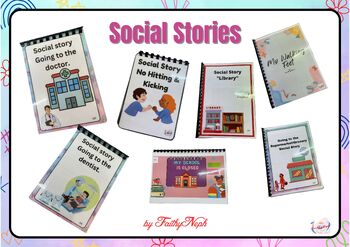 Preview of Social stories:going to the doctor, dentist& supermarket/walking feet/no hitting