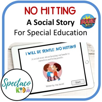 Preview of Social story No Hitting for Autism and Behavior management | life skills