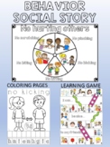 Social story - No biting, scratching, spitting, hitting or