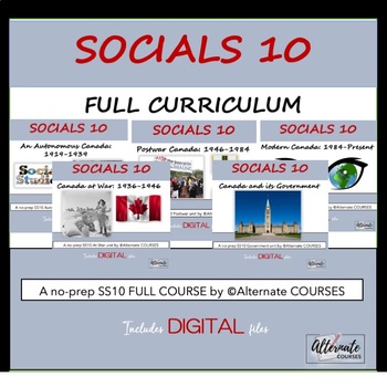 Preview of Socials 10 FULL COURSE (digital)