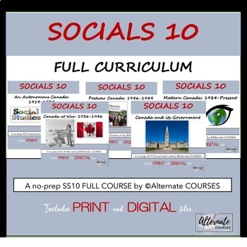 Preview of BC Socials 10 FULL COURSE (print and digital)