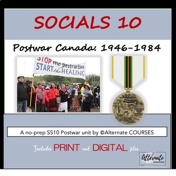 Preview of Socials 10 Unit 3: Postwar Canada: 1946-1984 BUNDLE (print & digital)
