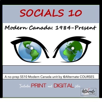 Preview of Socials 10 Unit 4: Canada and its Government: Politics BUNDLE (print & digital)