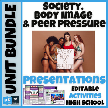 Preview of Body Image + Peer Pressure SEL High School Lessons (Appearance | Reality )