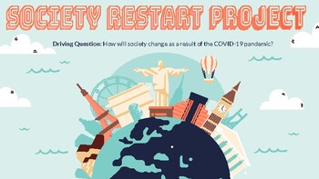 Preview of DISTANCED LEARNING LESSON : Society Restart Post COVID-19 Pandemic Project