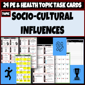 Preview of Socio-Cultural Influences PE Task Cards