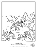 Socio-Emotional Coloring Book Page, Guilty Gecko