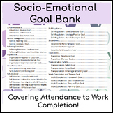 Socio-Emotional IEP Goal Bank with Baseline & Intervention Tips