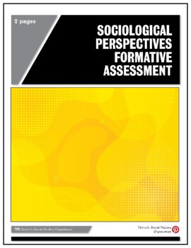 Preview of Sociological Perspectives Formative Assessment