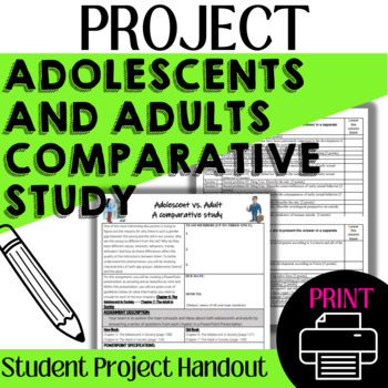 Preview of Intro to Sociology Unit Project: Comparative Study of Adolescence and Adulthood