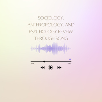 Preview of Sociology, Anthropology, Psychology Review Through Song 