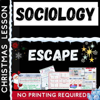 Preview of Sociology Christmas Quiz Escape Room