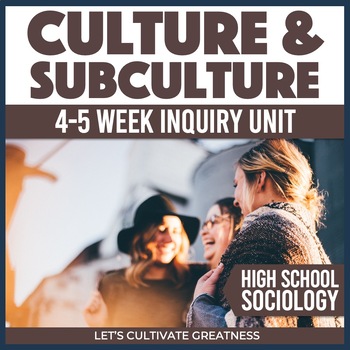 Preview of Sociology Culture Unit - Subculture Counterculture Material Non-Material Norms