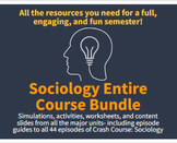 Preview of Sociology Full Semester Bundle (Major concepts, worksheets, and simulations)