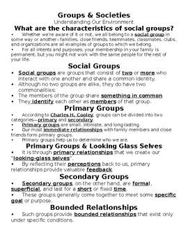 secondary social group examples