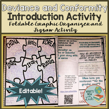 Preview of Sociology Introduction to Deviance and Conformity Activities