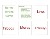 Sociology: Norms Sorting Activity