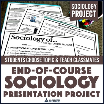 Preview of Sociology Project Research PPT Presentation Project - Final End of Course