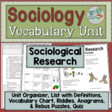 Sociology Research Vocabulary Unit