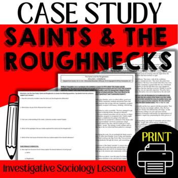 Preview of Intro to Sociology: Deviance Unit Case Study | Great End of Unit Activity