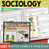 Sociology Social Change & Population Interactive Notebook 