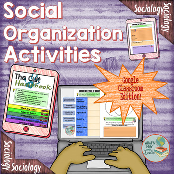 Preview of Sociology Social Organization for Google and OneDrive Distance Learning