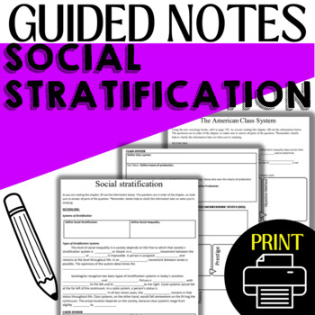 Preview of Sociology: Social Stratification Guided Notes