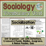 Sociology Socialization Vocabulary Unit