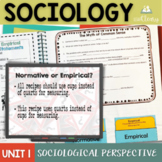 Sociology Sociological Perspectives Interactive Notebook U