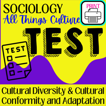 Sociology: Unit test on Culture by At the Head of the Class  TpT