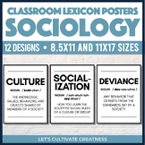 Sociology Word Wall Posters for Bulletin Board or Classroom Decor