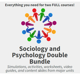 Preview of Sociology and Psychology Double Bundle (Content for 2 Full Courses!)
