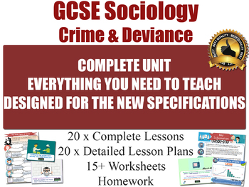 Preview of Sociology of Crime & Deviance (20 Lesson Unit)