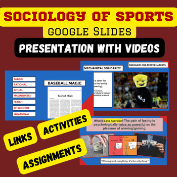 Preview of Sociology of Sports Google Slides (easily modified for Psychology or Econ)