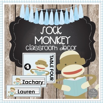 Colorful Sock Monkey Theme Decorations for Classroom