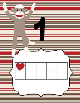 Preview of Sock Monkey Decor Numbers 1 to 25