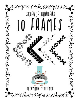 Preview of Science Borders Pack - 10 "Back In Black" Science Frames