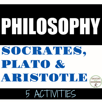 Preview of Greek Philosophers Activities Socrates Plato Aristotle