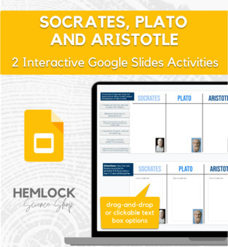 Preview of Socrates, Plato & Aristotle - drag-and-drop activity in Google Slides