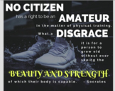 Socrates Quote Fitness Poster - Gr. 6-12 Physical Educatio