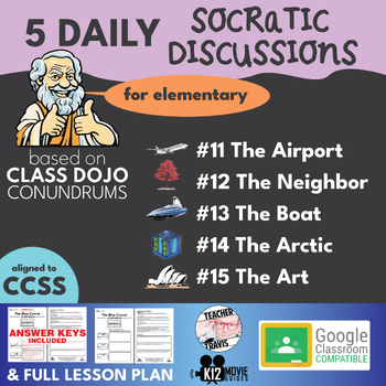 Preview of Socratic Discussion Activities | Class Dojo Conundrums #11-15 | Daily Debate
