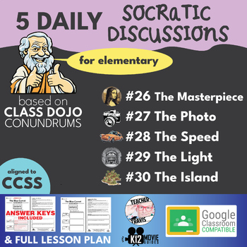 Preview of Socratic Discussion Activities | Class Dojo Conundrums #26-30 | Daily Debate