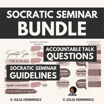 Preview of Socratic Seminar Bundle: Anchor Charts and Desktop Cheat Sheets